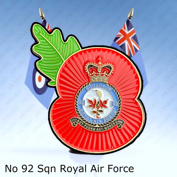 No 92 Squadron Royal Air Force Flower Of Remembrance Military Remembrance Pins