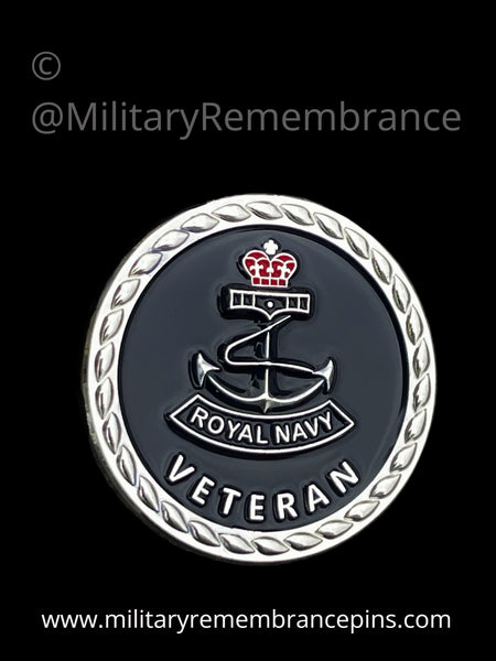 Royal Navy Veteran Colours Lapel Pin – Military Remembrance Pins