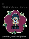 321 EOD Squadron RLC Remembrance Flower Lapel Pin