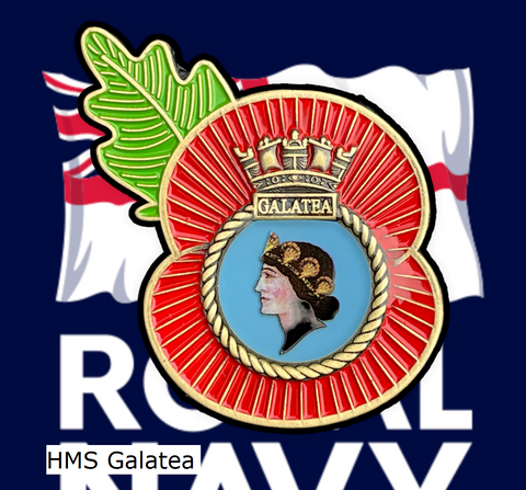 HMS Galatea F18 Royal Navy Flower of Remembrance