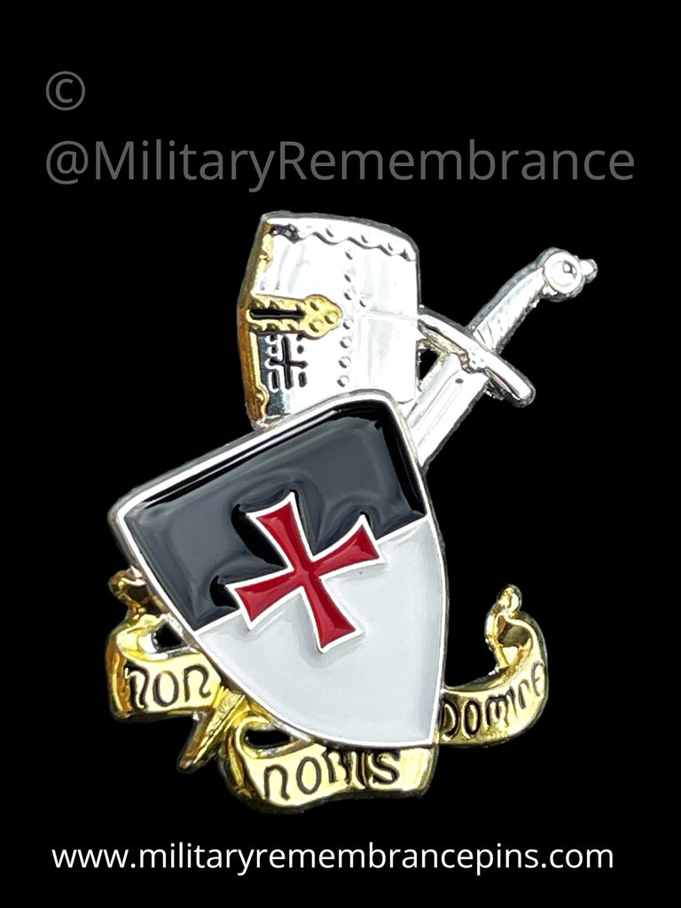 Knights Templar Order Knight & Shield Lapel Pin – Military Remembrance Pins