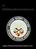 Military Wife's Royal Navy Support Lapel Pin