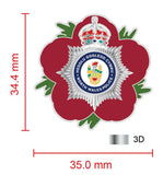 North Wales Police KC Remembrance Flower Lapel Pin