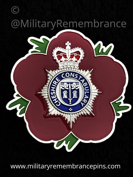 Cheshire Constabulary Remembrance Flower Lapel Pin – Military ...