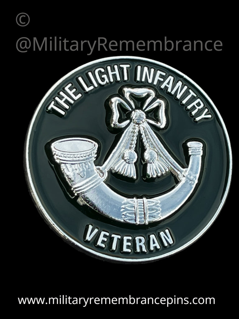 Light Infantry Veteran Colours Lapel Pin – Military Remembrance Pins