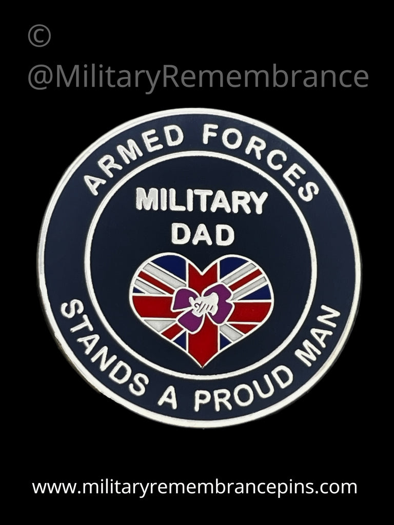 Military Dad Armed Forces Support Lapel Pin – Military Remembrance Pins